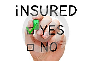 Insured Yes Green Marker