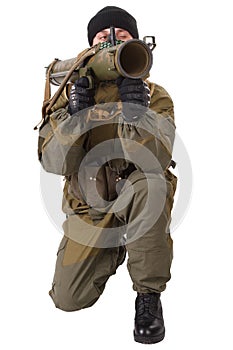 Insurgent with RPG rocket launcher