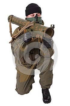 Insurgent with RPG rocket launcher