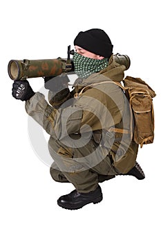 Insurgent with RPG rocket launcher