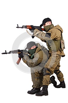 Insurgents with AK 47