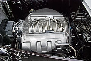 Intake manifold of a high performance engine photo