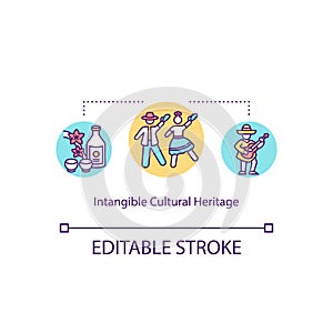 Intangible cultural heritage concept icon