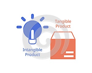 intangible product compare to tangible product