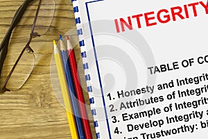 Integrity cover page