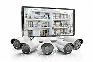 Integrate camera protection in your home security system, featuring video surveillance with biometric security systems, monitored