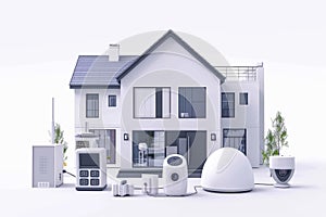 Integrated cameras and extensive wireless security control systems utilize voice-operated alarms for effective home IoT connectivi