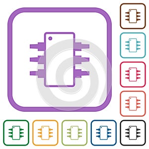 Integrated circuit alternate version simple icons