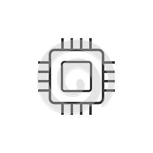 Integrated circuit chip icon graphic design template vector