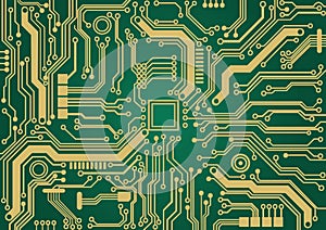 The Integrated Circuit, circuit board background texture, chip circuit board, PCB technology