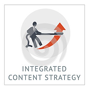 Integrated Content Strategy Simpel Logo Icon Vector Ilustration