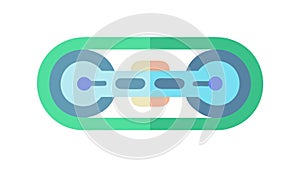 Integrated Digital Connectivity, vector design Generative AI