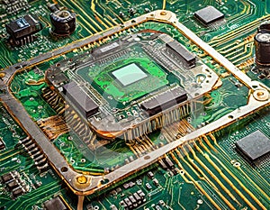 Integrated microchip production factory with high resolution photo, selective focus