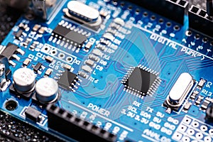 Integrated semiconductor microchip photo