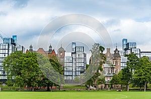 Integration of modern and medieval architecture in Edinburgh Scotland