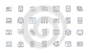 Integration z line icons collection. Synergy, Fusion, Unification, Consistency, Collusion, Blending, Harmonization