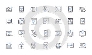 Integration z line icons collection. Synergy, Fusion, Unification, Consistency, Collusion, Blending, Harmonization photo
