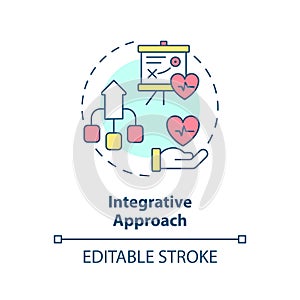 Integrative approach concept icon