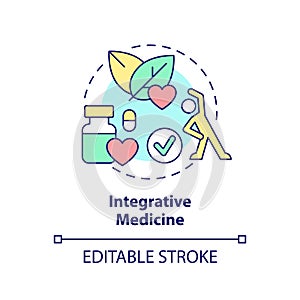 Integrative medicine concept icon photo
