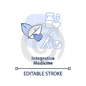 Integrative medicine light blue concept icon photo