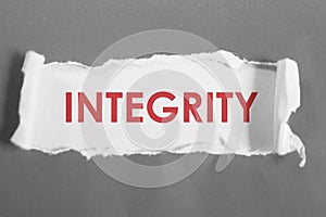 Integrity, Motivational Words Quotes Concept