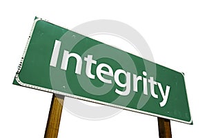 Integrity road sign photo