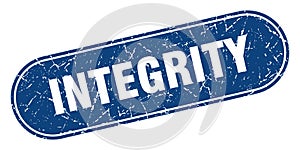 integrity sign. integrity grunge stamp.