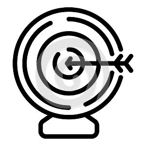 Integrity target icon outline vector. Value balance