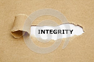 Integrity Torn Paper Concept
