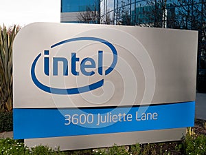 Intel Logo in Santa Clara California
