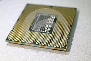 Intel processor cpu close-up for computer