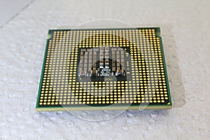 Intel processor cpu close-up for computer