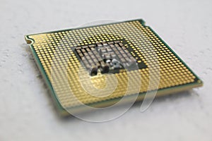 Intel processor cpu close-up for computer
