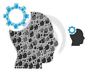 Intellect Gear Recursive Icon Mosaic