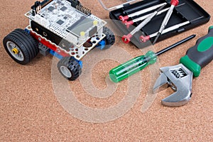 Intellectual development DIY robot toy assembly kit.