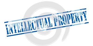 Intellectual property blue stamp