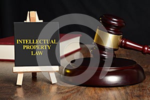 Intellectual Property Law concept with gavel