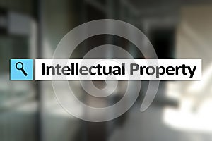 Intellectual property rights. Patent. Business, internet and technology concept. photo