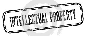 intellectual property stamp. intellectual property rectangular stamp on white background