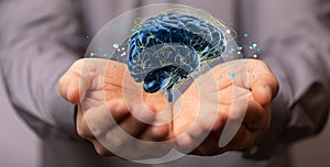 intelligence brain ai digtal 3d artificial intelligence