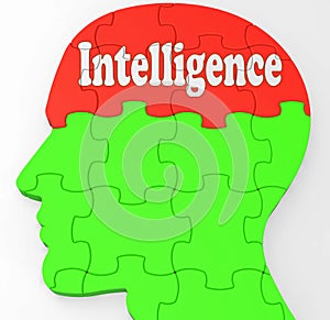 Intelligence Brain Shows Knowledge Information And Education