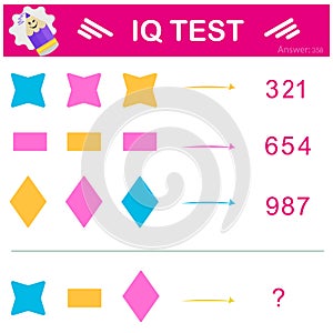 Intelligence puzzle, Logic question, IQ Test, Visual intelligence.