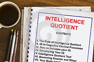 Intelligence Quotient concept