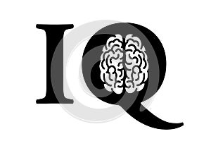 Intelligence quotient - IQ with brain