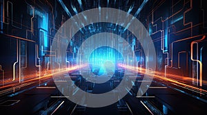 intelligence tech futuristic background