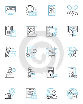 Intelligence and wisdom linear icons set. Perceptive, Discerning, Analytical, Knowledgeable, Insightful, Rational