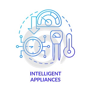 Intelligent appliances blue gradient concept icon