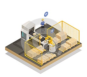 Intelligent Automated Manufacturing Isometric Composition