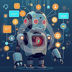 Intelligent chatbot system software robot application conversation generative chatgpt generative chatbot technology smart rob