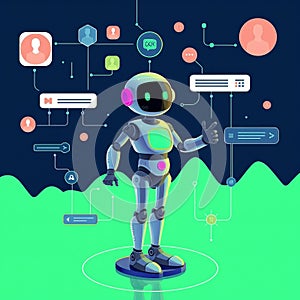 Intelligent chatbot system software robot application conversation generative chatgpt generative chatbot technology smart rob